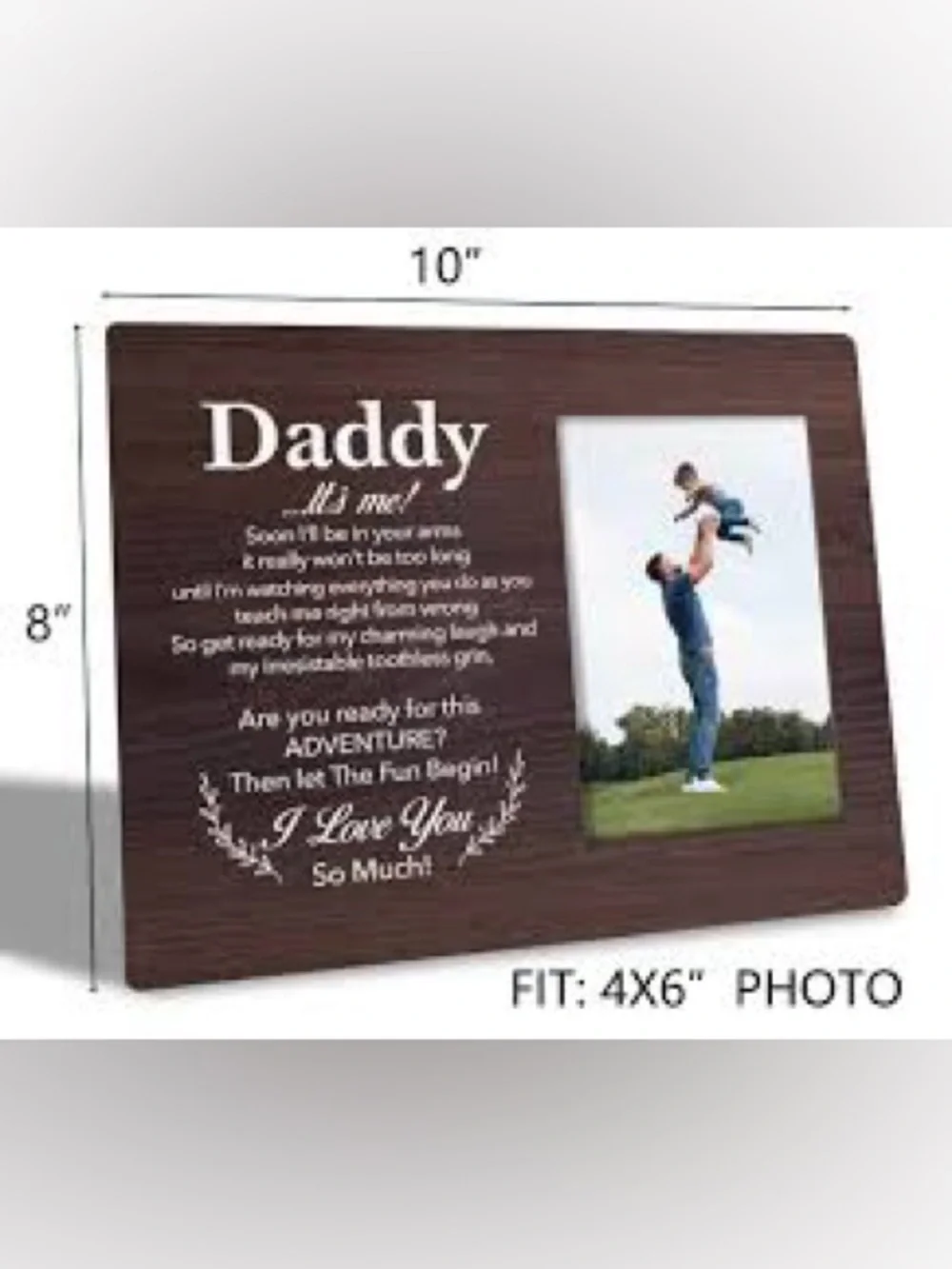 HALUOSI New Dad Tabletop Picture Frame Plaque